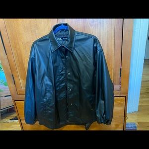 Zara Faux Leather Shacket